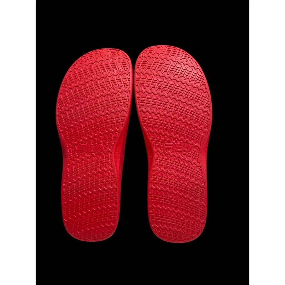 Fila Impel Sleek Slide Clog Mens 12 Red Sandal Transcend Shoe #1SM01590-602 NWT
